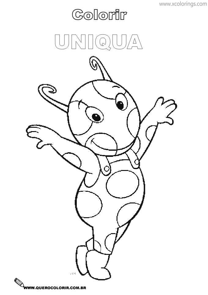 Free Backyardigans Character Uniqua Coloring Pages printable