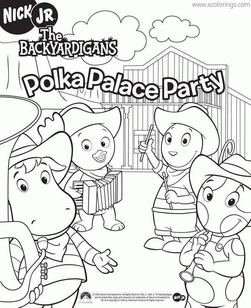 Free Backyardigans Characters Coloring Pages printable