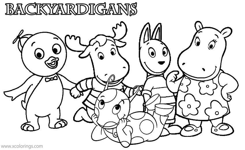 Free Backyardigans Coloring Pages Animals Characters printable