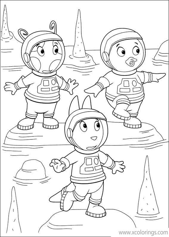 Free Backyardigans Coloring Pages Animals as Astronauts printable