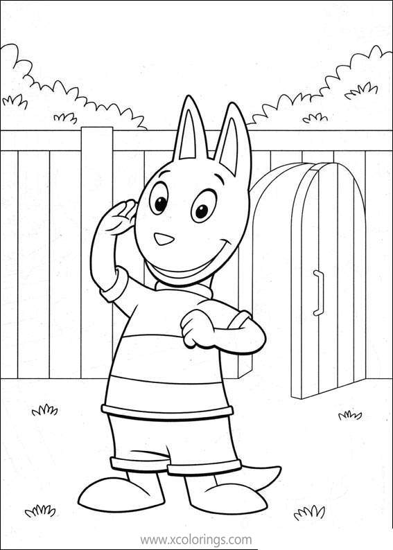 Free Backyardigans Coloring Pages Austin Gives a Salute printable