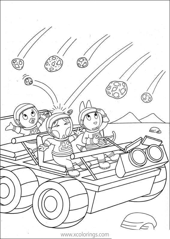 Free Backyardigans Coloring Pages Austin Uniqua and Pablo are Under Attack printable