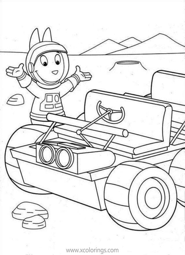 Free Backyardigans Coloring Pages Austin and His Car printable