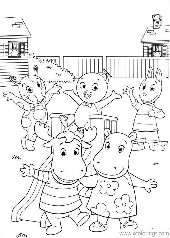 Free Backyardigans Coloring Pages Characters Playing the Slider printable