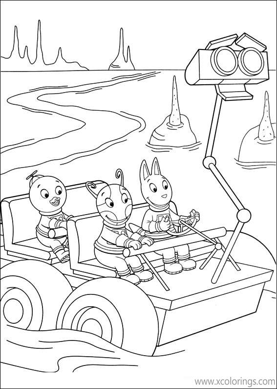 Free Backyardigans Coloring Pages Driving a Truck printable