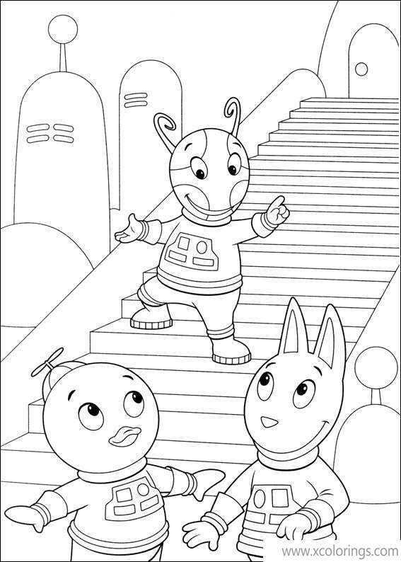 Free Backyardigans Coloring Pages Get Down the Stairs printable