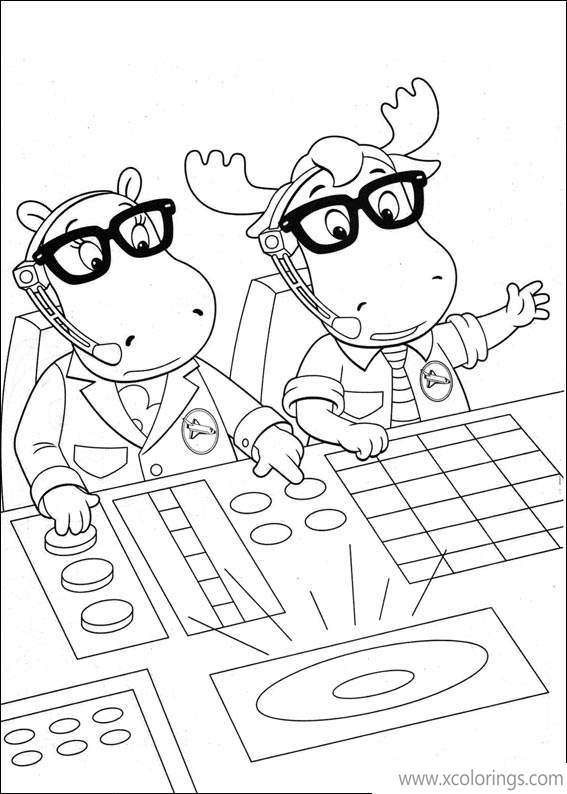 Free Backyardigans Coloring Pages Hippo and Moose printable
