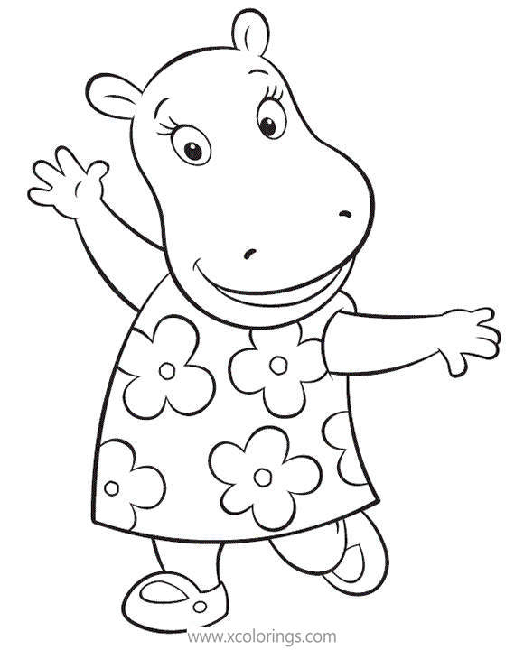 Free Backyardigans Coloring Pages Hippo is Dancing printable