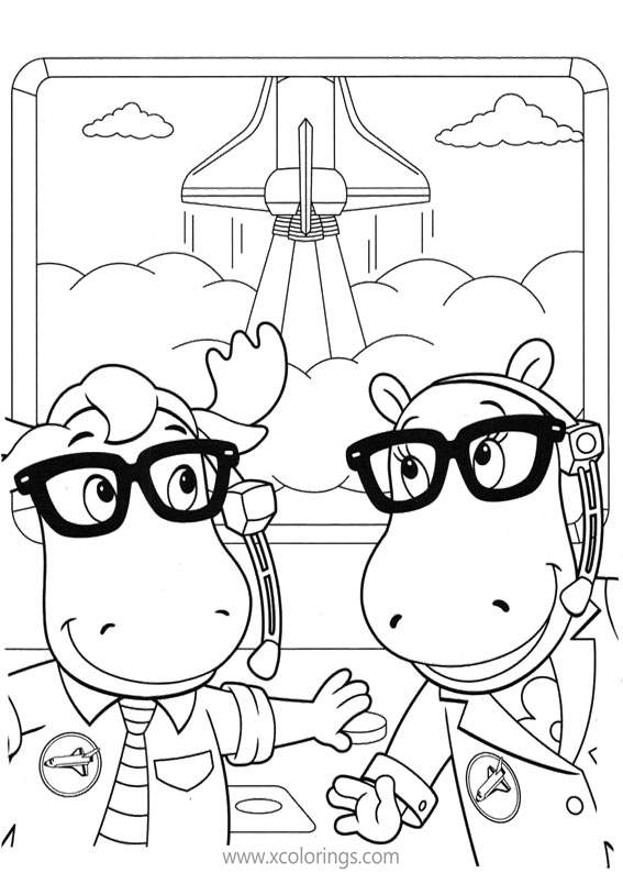 Free Backyardigans Coloring Pages Launching a Spaceship printable