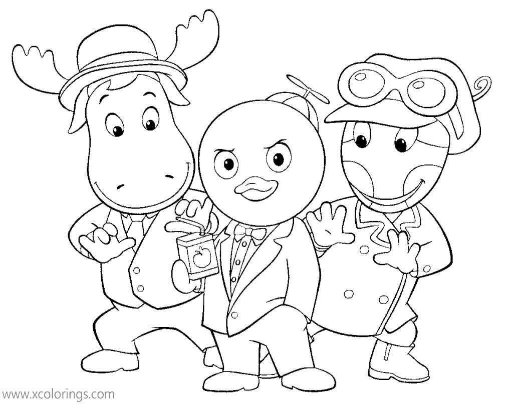 Free Backyardigans Coloring Pages Pablo Uniqua and Tyrone printable