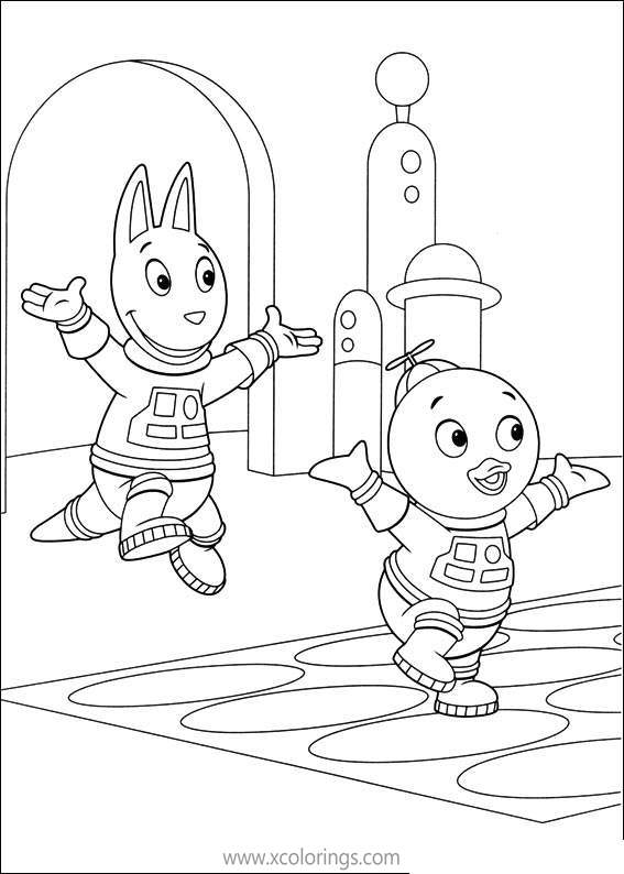 Free Backyardigans Coloring Pages Pablo and Austin are so Happy printable