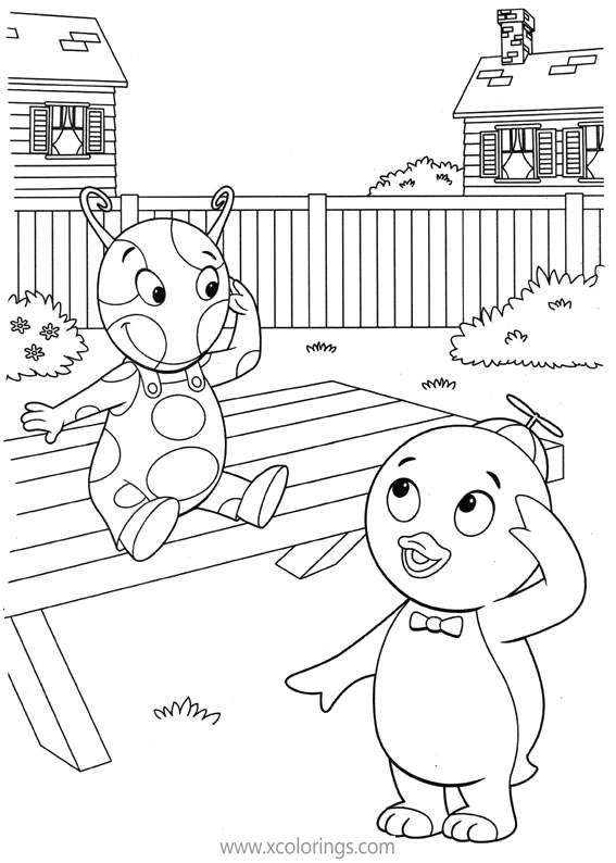 Free Backyardigans Coloring Pages Pablo and Uniqua printable