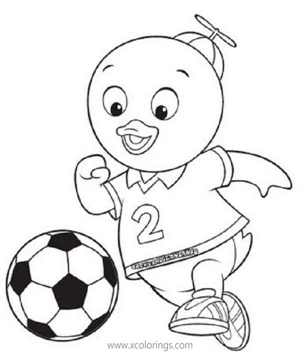 Free Backyardigans Coloring Pages Pablo is Playing Soccer printable