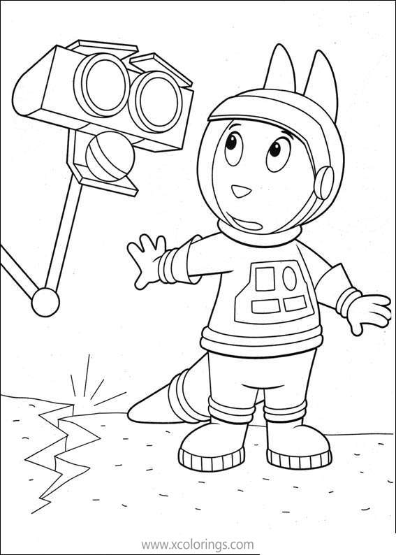 Free Backyardigans Coloring Pages Robot Got a Ball printable