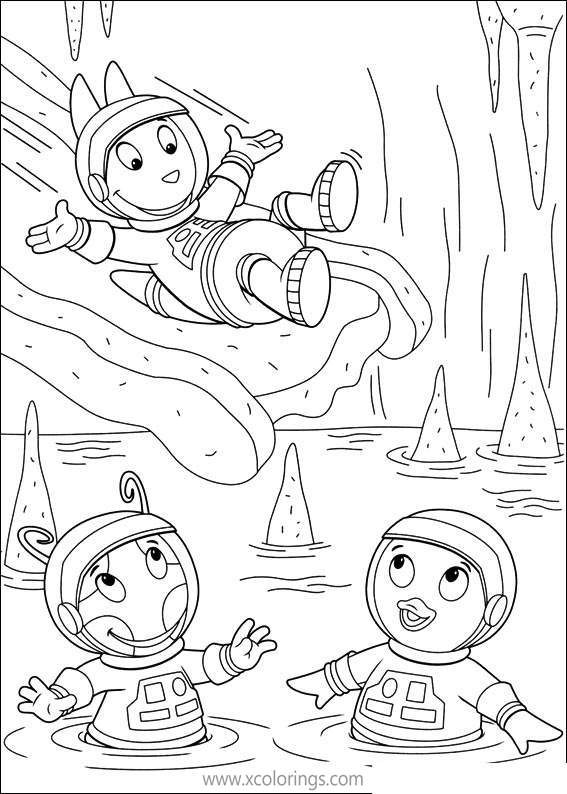Free Backyardigans Coloring Pages Safely Landing printable