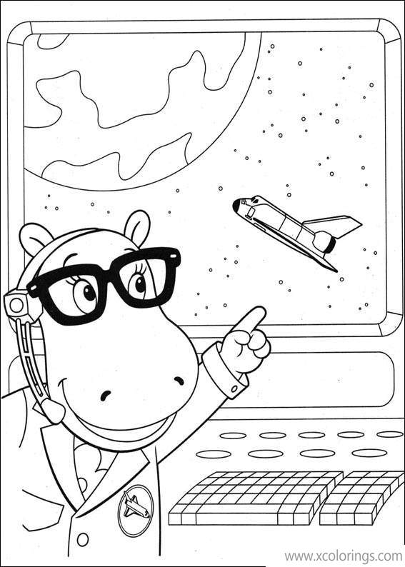 Free Backyardigans Coloring Pages Spaceship Flying to the Mars printable