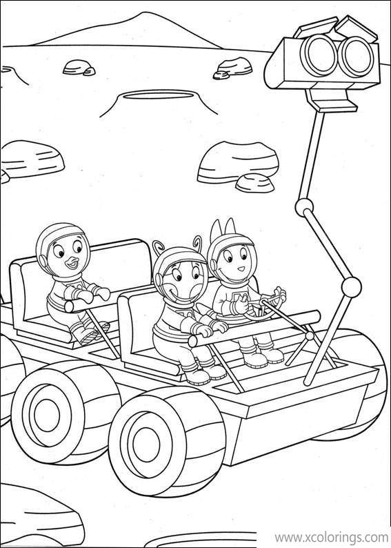 Free Backyardigans Coloring Pages The Car Has a Telescope printable