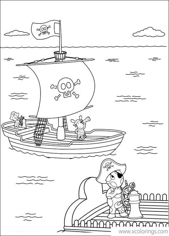 Free Backyardigans Coloring Pages Two Pirates Ship printable