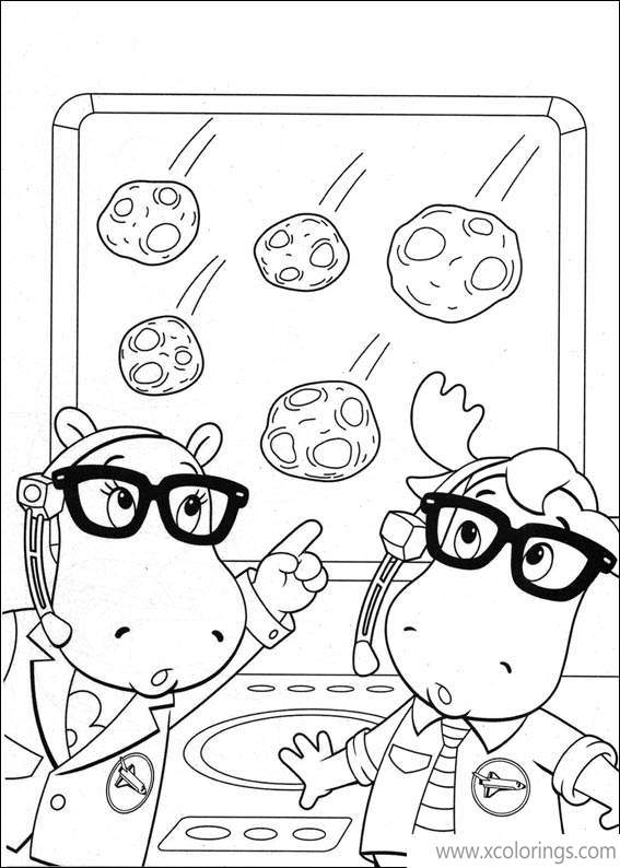Free Backyardigans Coloring Pages Tyrone and Tasha in the Control Center printable