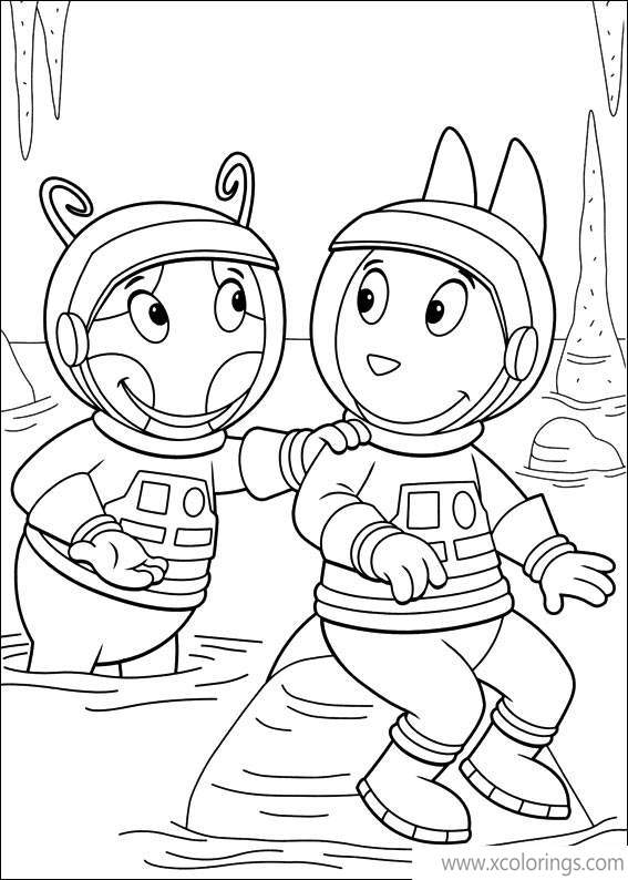 Free Backyardigans Coloring Pages Uniqua and Austin are Talking printable