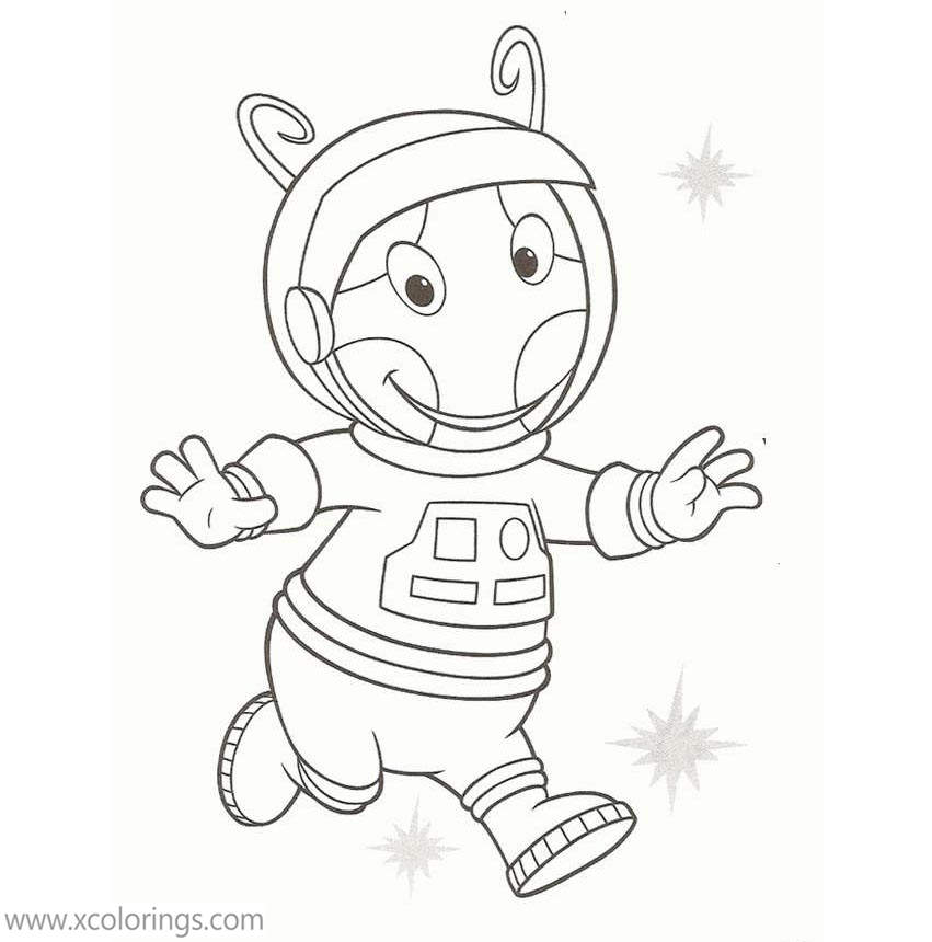 Free Backyardigans Coloring Pages Uniqua as Astronauts printable