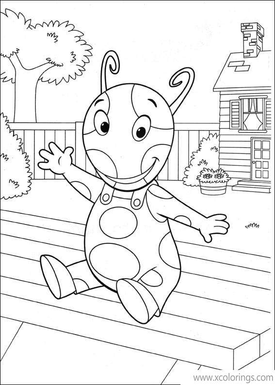 Free Backyardigans Coloring Pages Uniqua in the Backyard printable