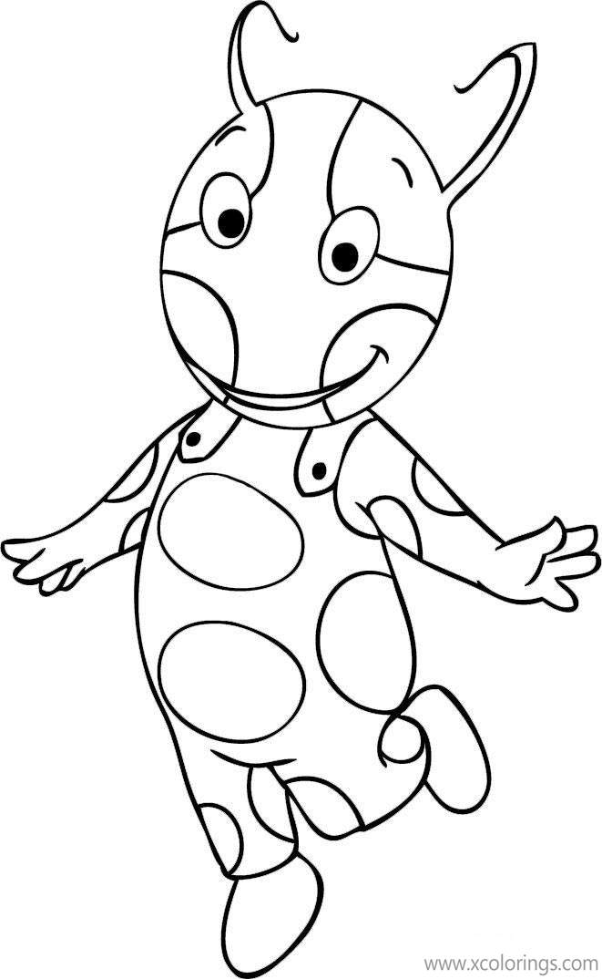 Free Backyardigans Coloring Pages Uniqua is Dancing printable