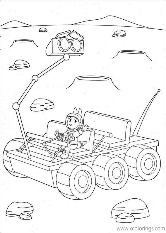 Free Backyardigans Coloring Pages Uniqua is Driving On the Mars printable
