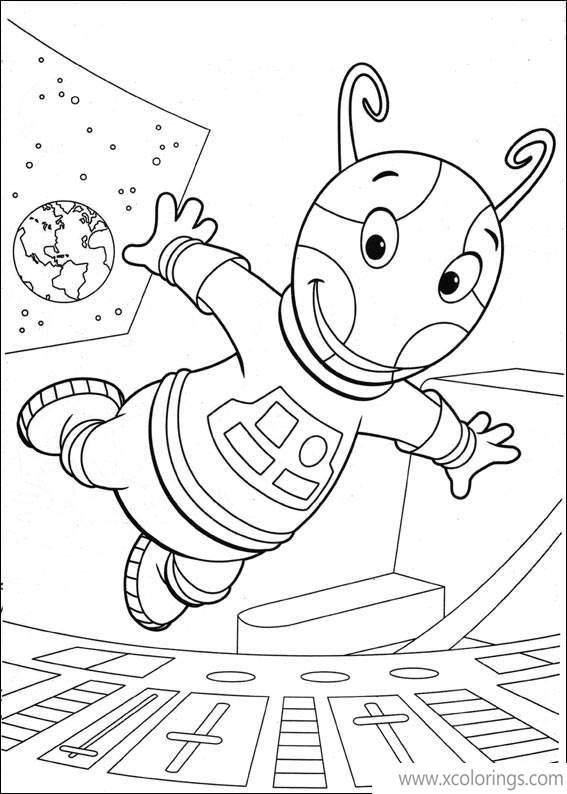 Free Backyardigans Coloring Pages Uniqua is Falling printable