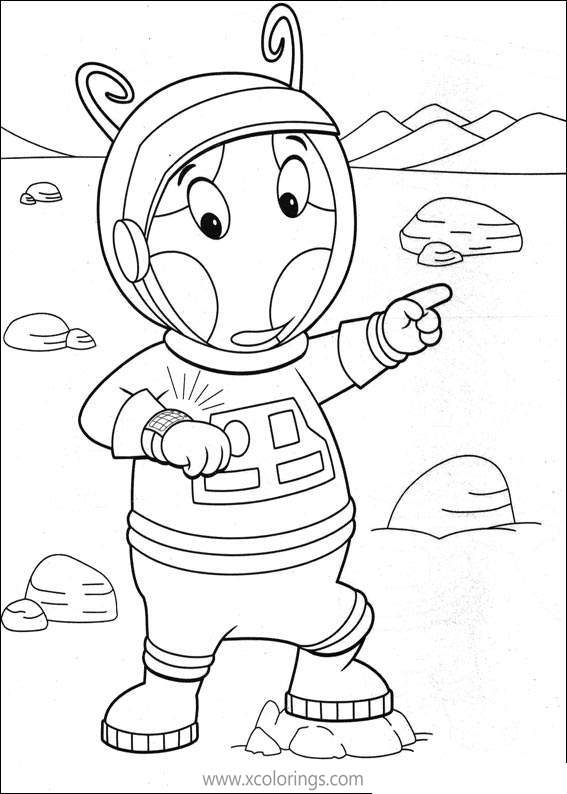 Free Backyardigans Coloring Pages Uniqua's Watch is Flashing printable
