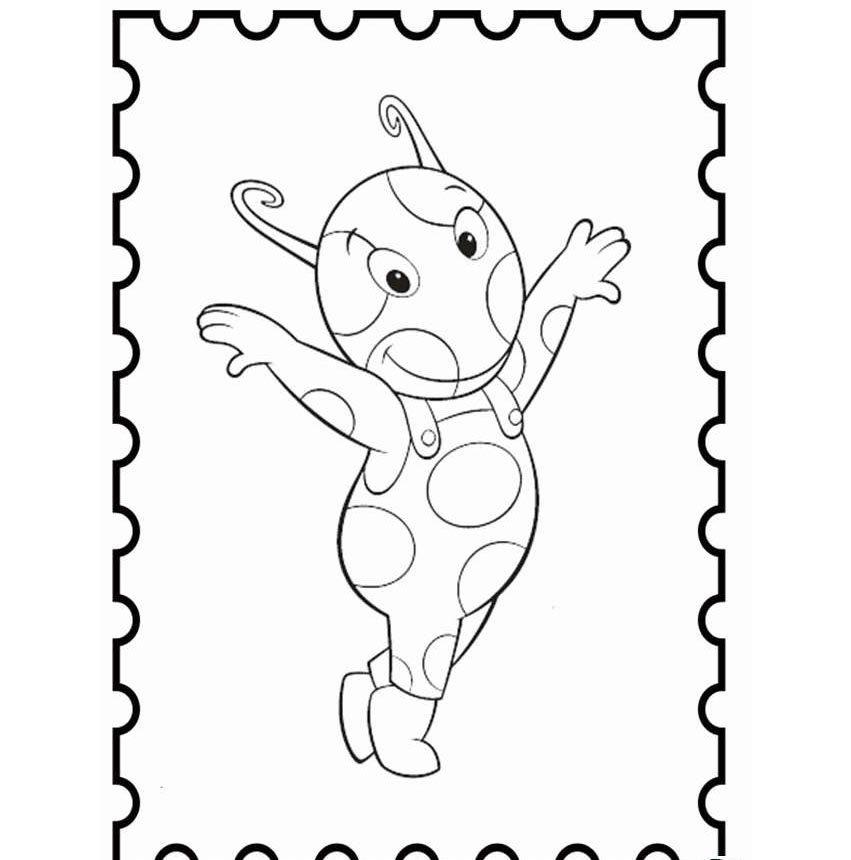 Free Backyardigans Coloring Pages with Stamp Frame printable
