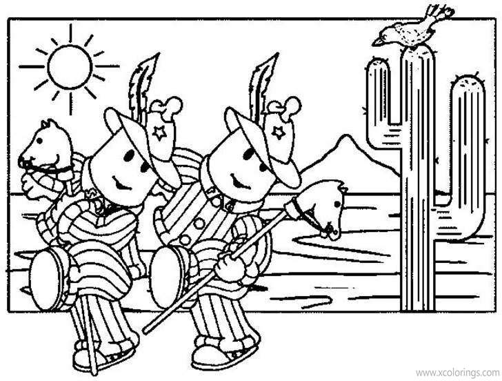 Free Bananas In Pajamas Coloring Pages Horse Riding Dance printable