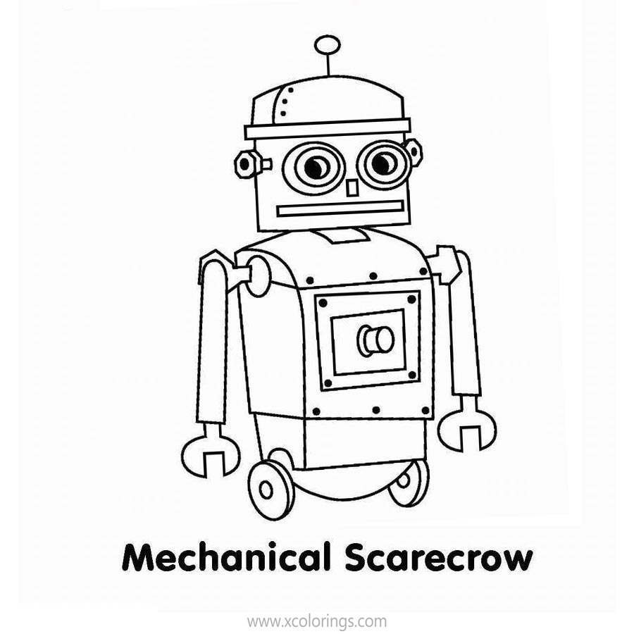 Free Bananas In Pyjamas Coloring Pages Mechanical Scarecrow printable