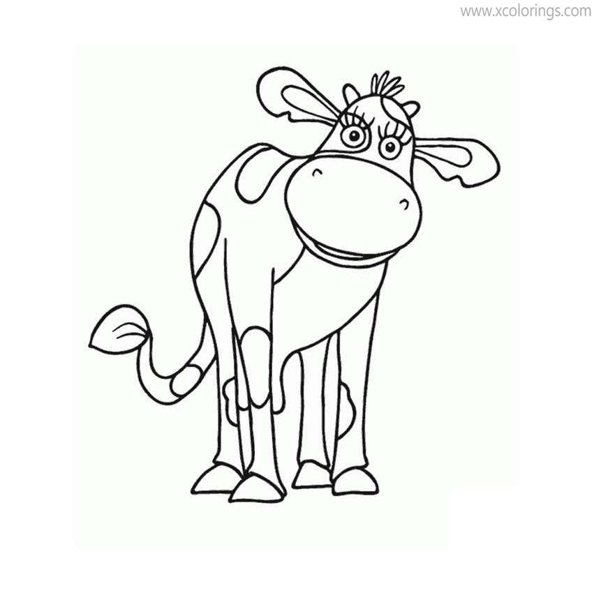 Free Bananas In Pyjamas Cow Coloring Pages printable