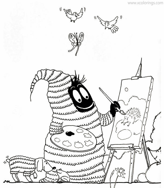 Free Barbabob is Painting Coloring Pages printable