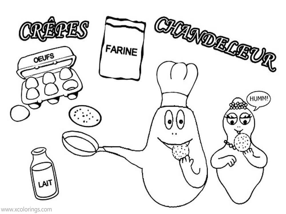 Free Barbapapa as Chef Coloring Pages printable