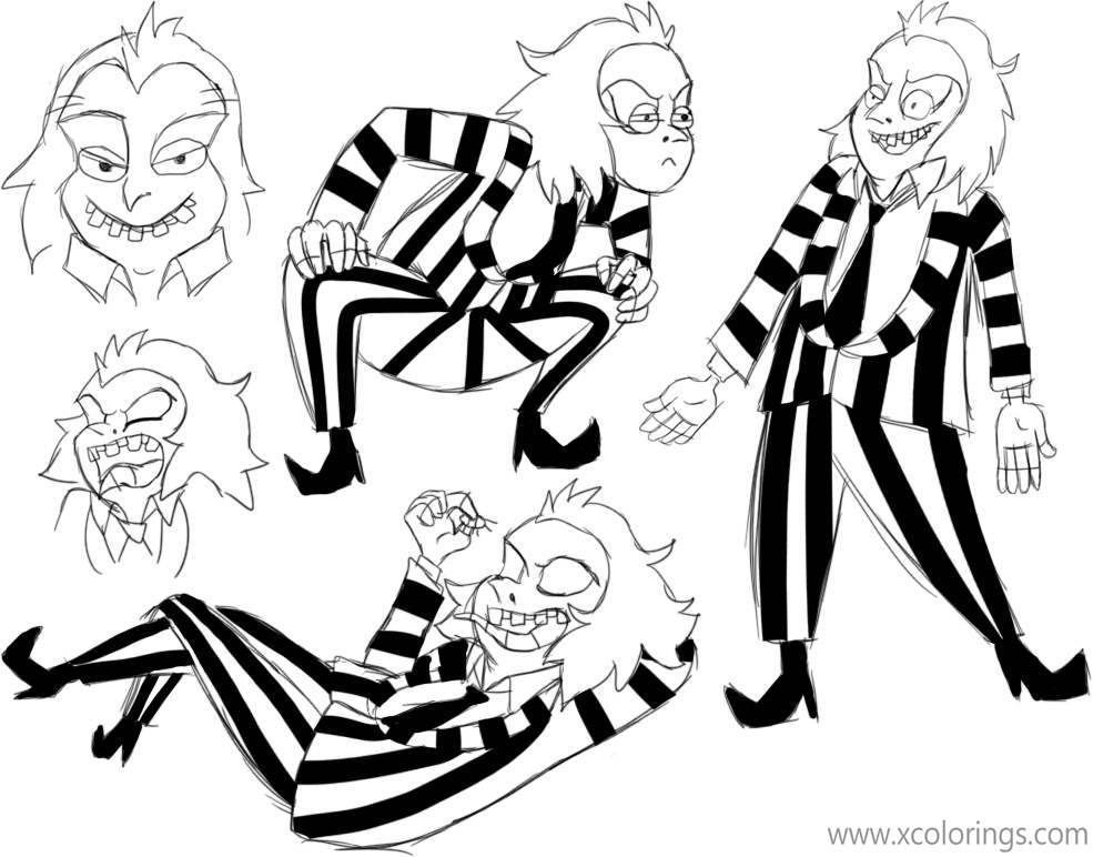 Free Beetlejuice Coloring Pages Fanart by NotoriousDogfight printable