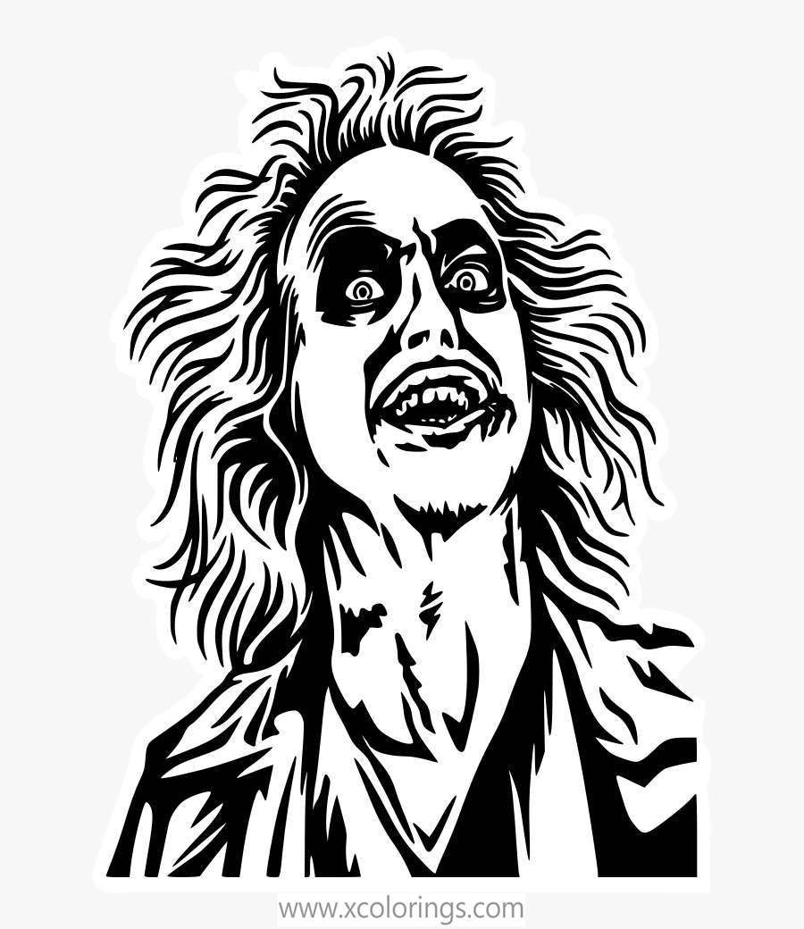 Beetlejuice Coloring Pages Inkling - XColorings.com