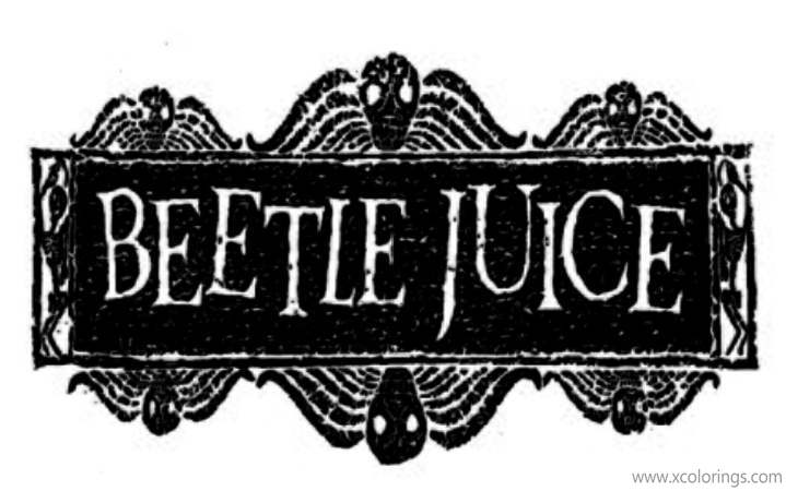 Free Beetlejuice Coloring Pages Logo printable