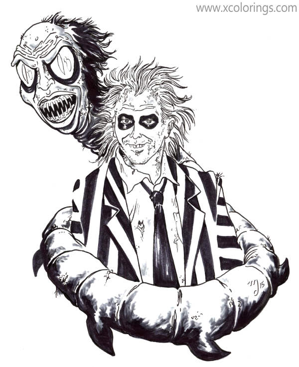 Free Beetlejuice and Sandworm Coloring Pages printable