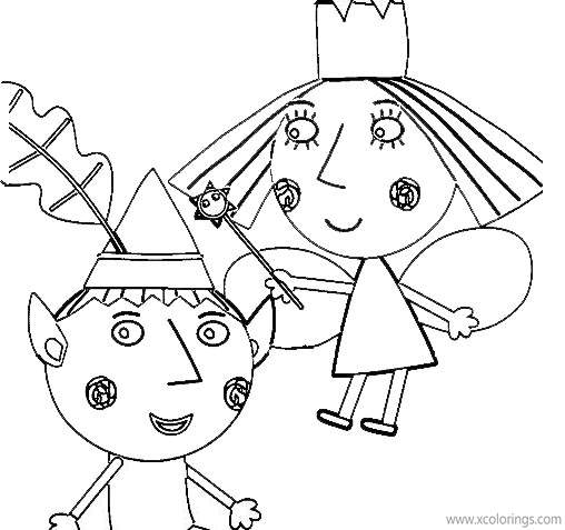 Free Ben And Holly Coloring Pages Best Friends printable