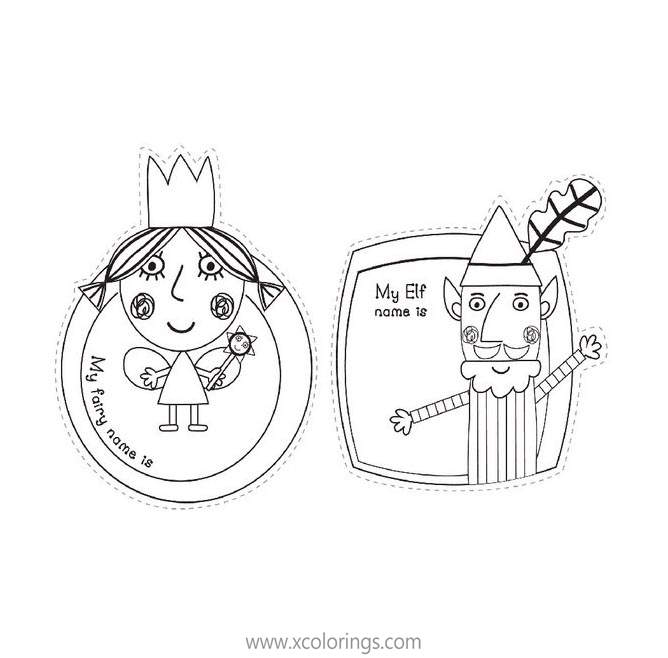Free Ben And Holly Coloring Pages Daisy and Wise Old Elf Stickers Templates printable