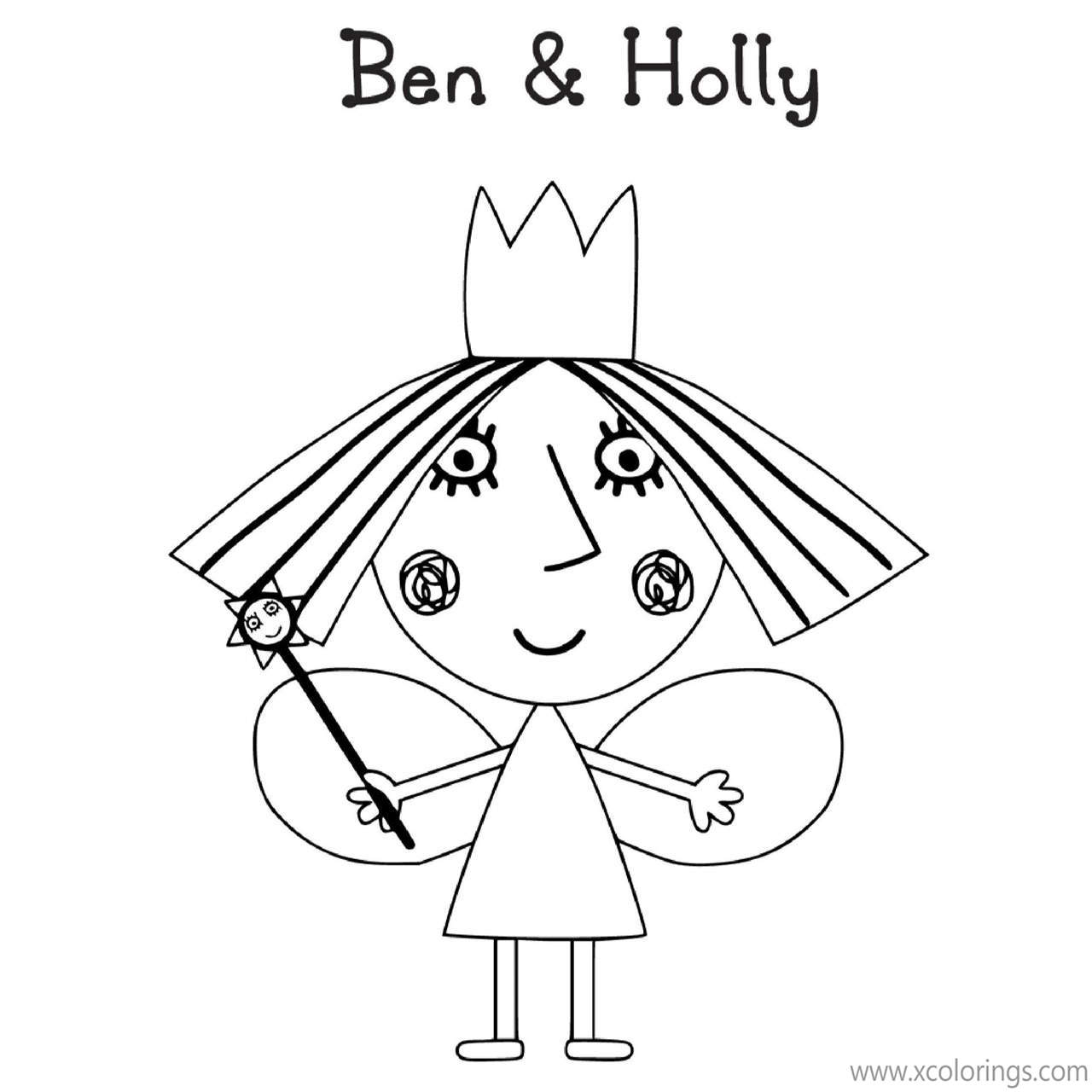 Free Ben And Holly Coloring Pages Holly Princess printable