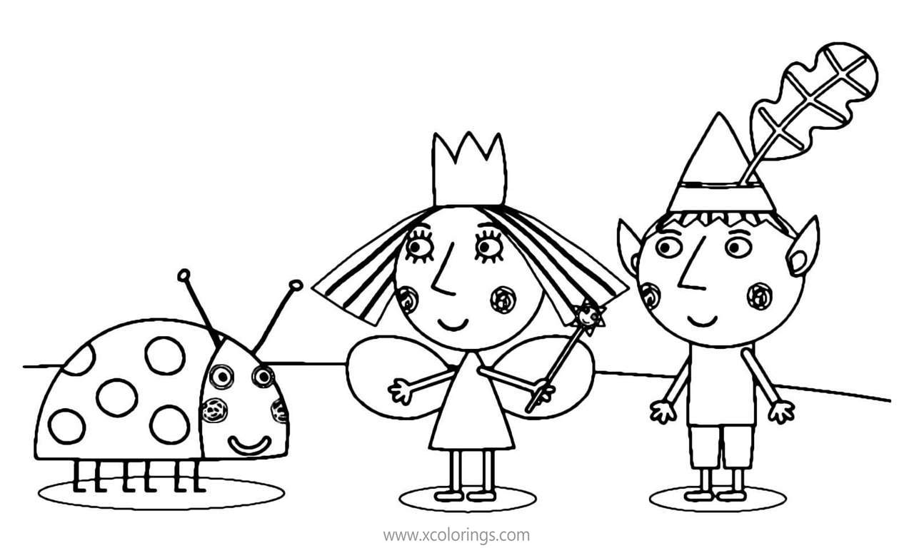 Free Ben And Holly Coloring Pages Ladybug printable