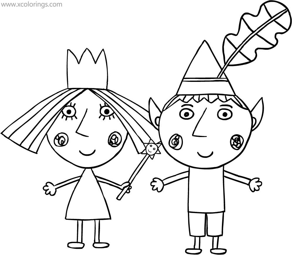 Free Ben And Holly Coloring Pages Printable printable