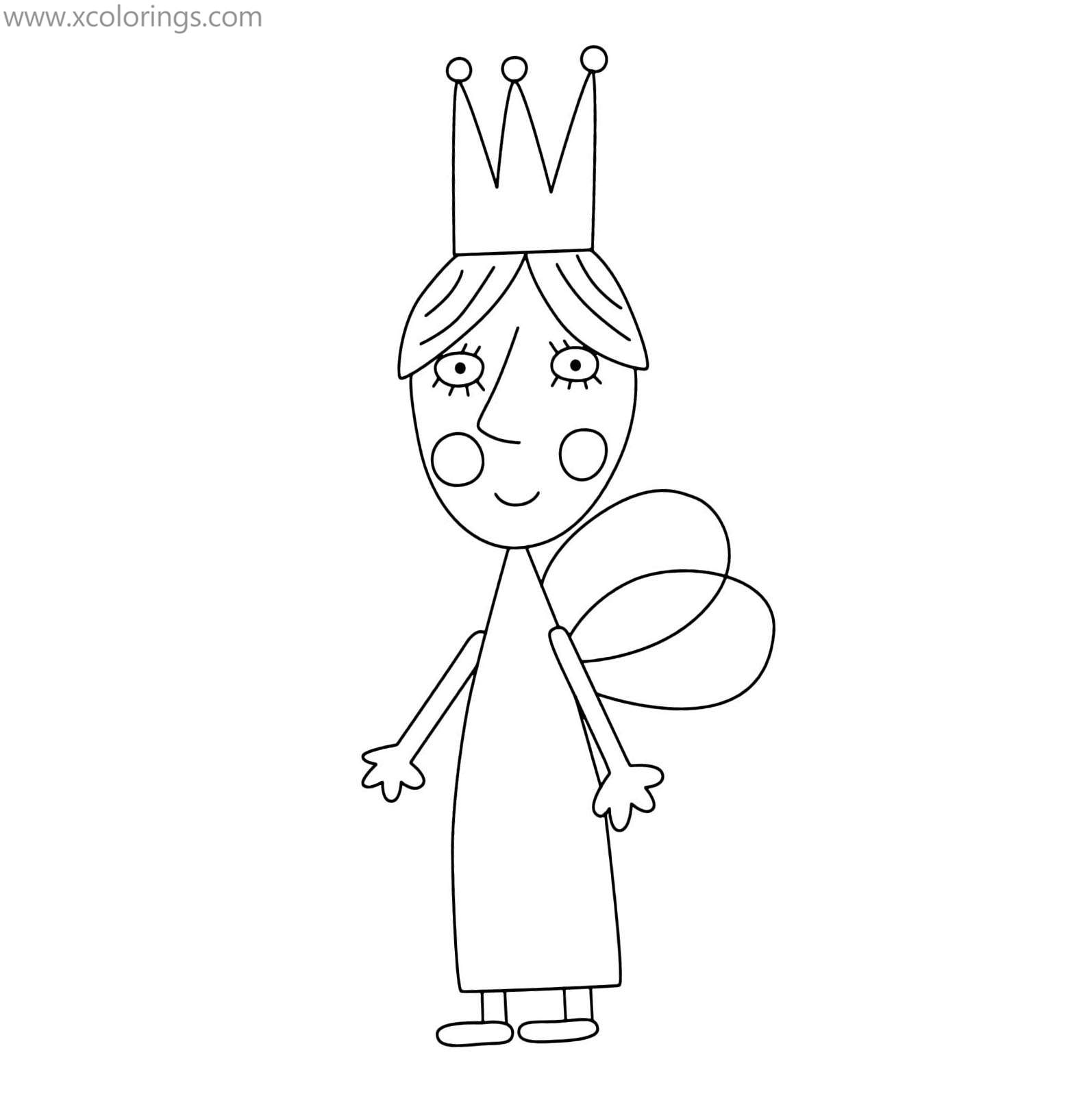 Free Ben And Holly Coloring Pages Queen Thistle printable