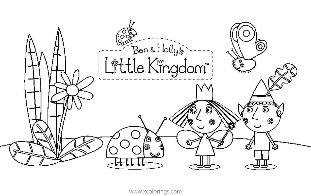 Free Ben And Holly Coloring Pages with Logo printable