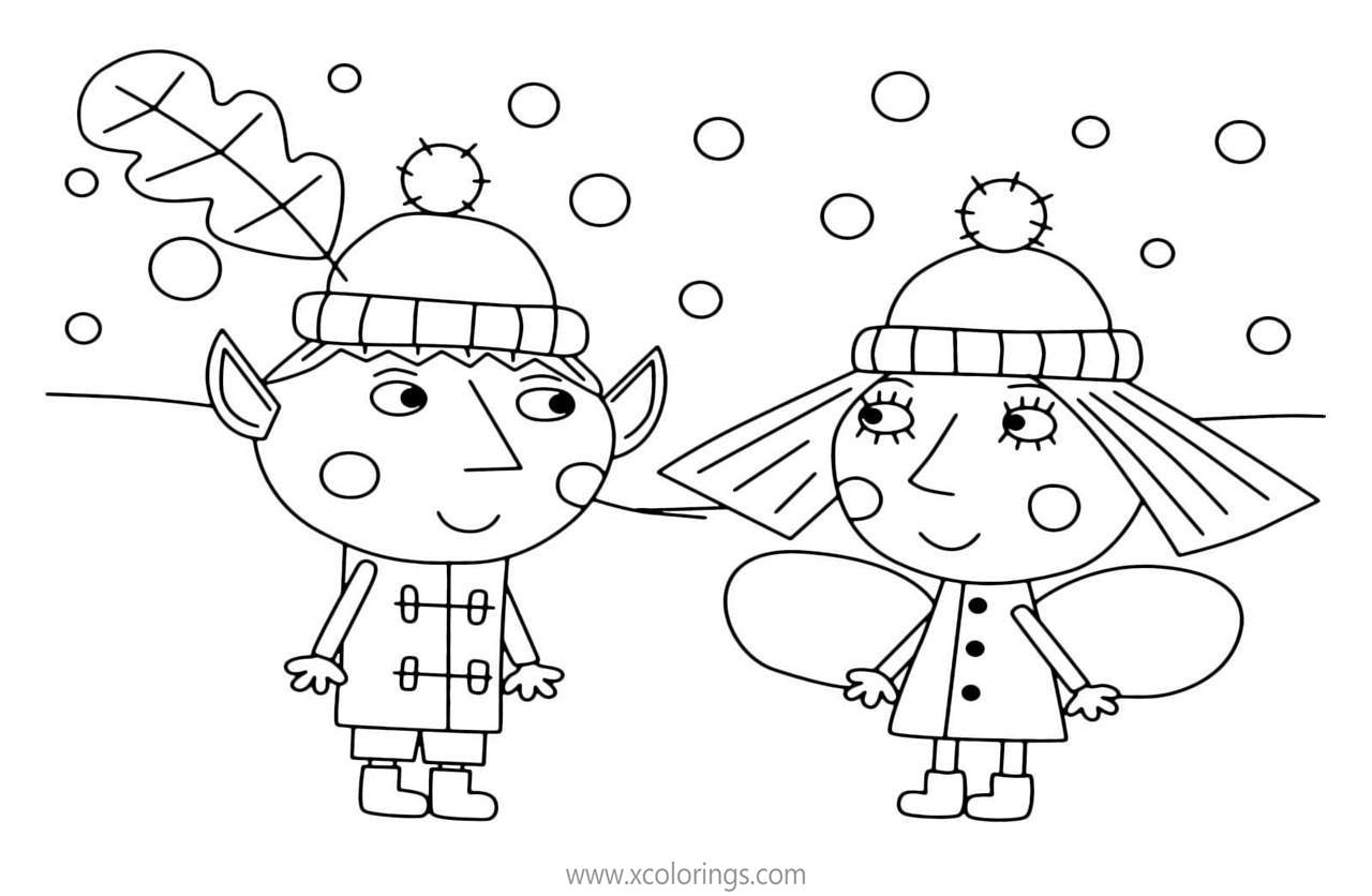 Free Ben And Holly in Winter Coloring Pages printable