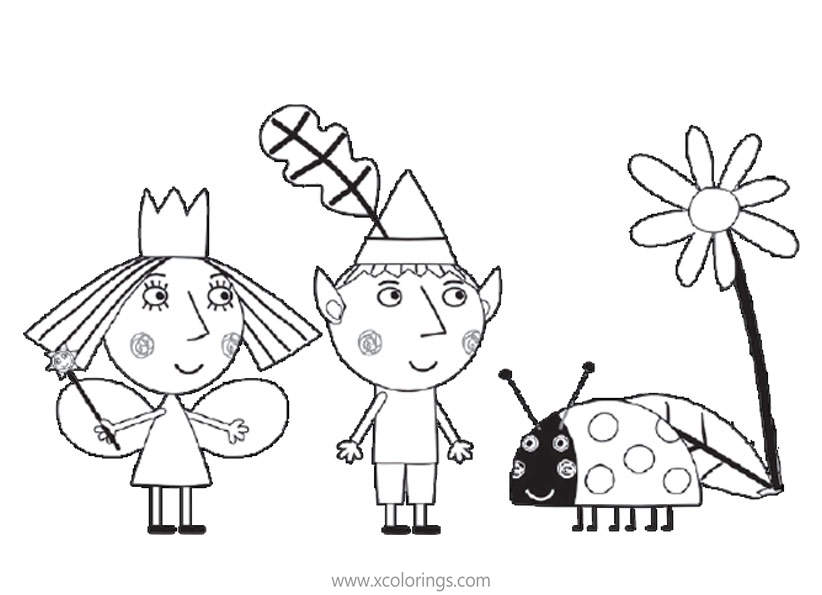 Free Ben And Holly with Pam Coloring Pages printable