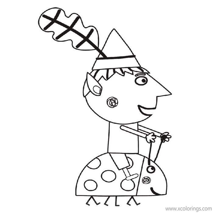 Free Ben And Holly's Little Kingdom Coloring Pages Ben with Pam printable